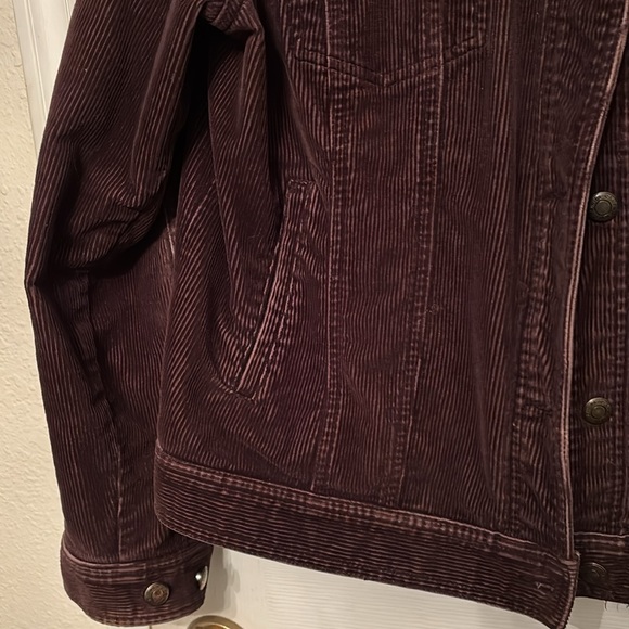 Chaps Denim corduroy brown jacket. Good condition size L. Side pockets - Picture 4 of 8